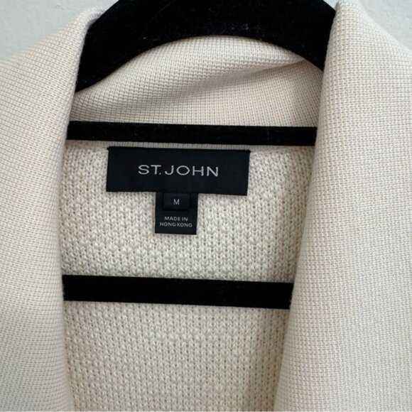 St. John Wool Blend Sleeveless Cardigan Sweater - Picture 4 of 8